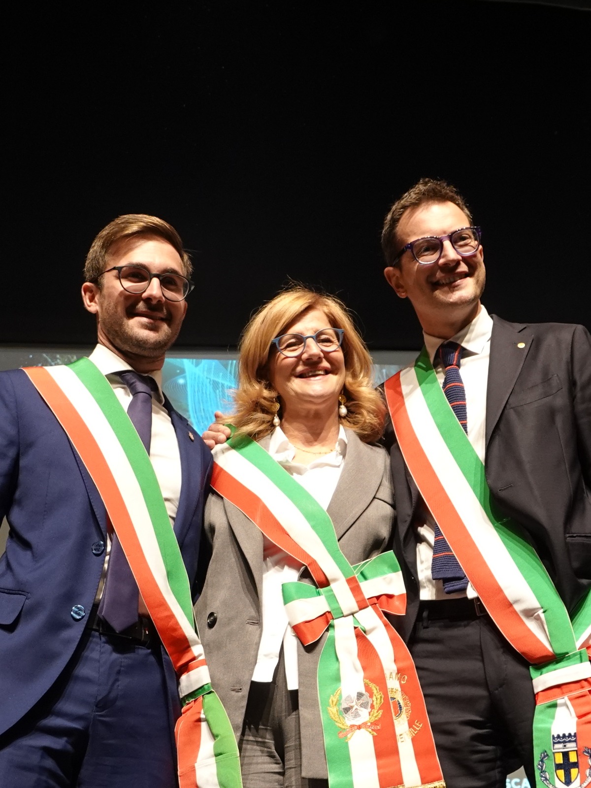 da sx a dx Alberto Gatto, Elena Carnevali e Michele Guerra